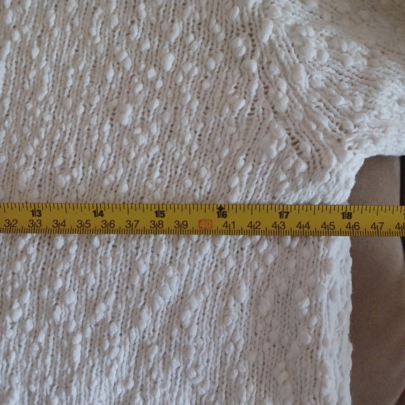 J. Jill White Textured Crew Neck Sweater - Picture 8 of 9